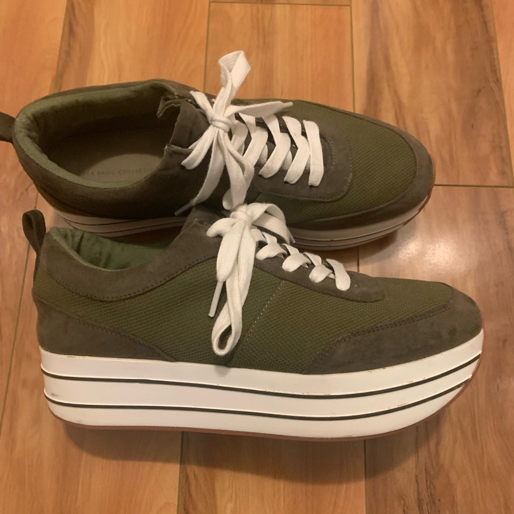 Zara Basic Collection platform sneakers sz 40/41